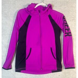 Justice Girls Cheer Full Zip Up Hoodie Jacket Active Kids Size‎ 12 14